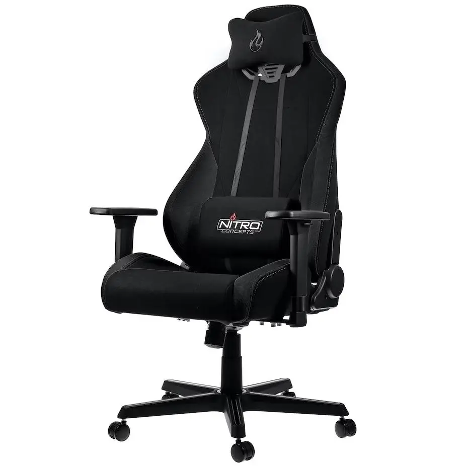 Fotel Nitro Concepts S300 Stealth Black Gamingowy do 135kg Tkanina Czarny