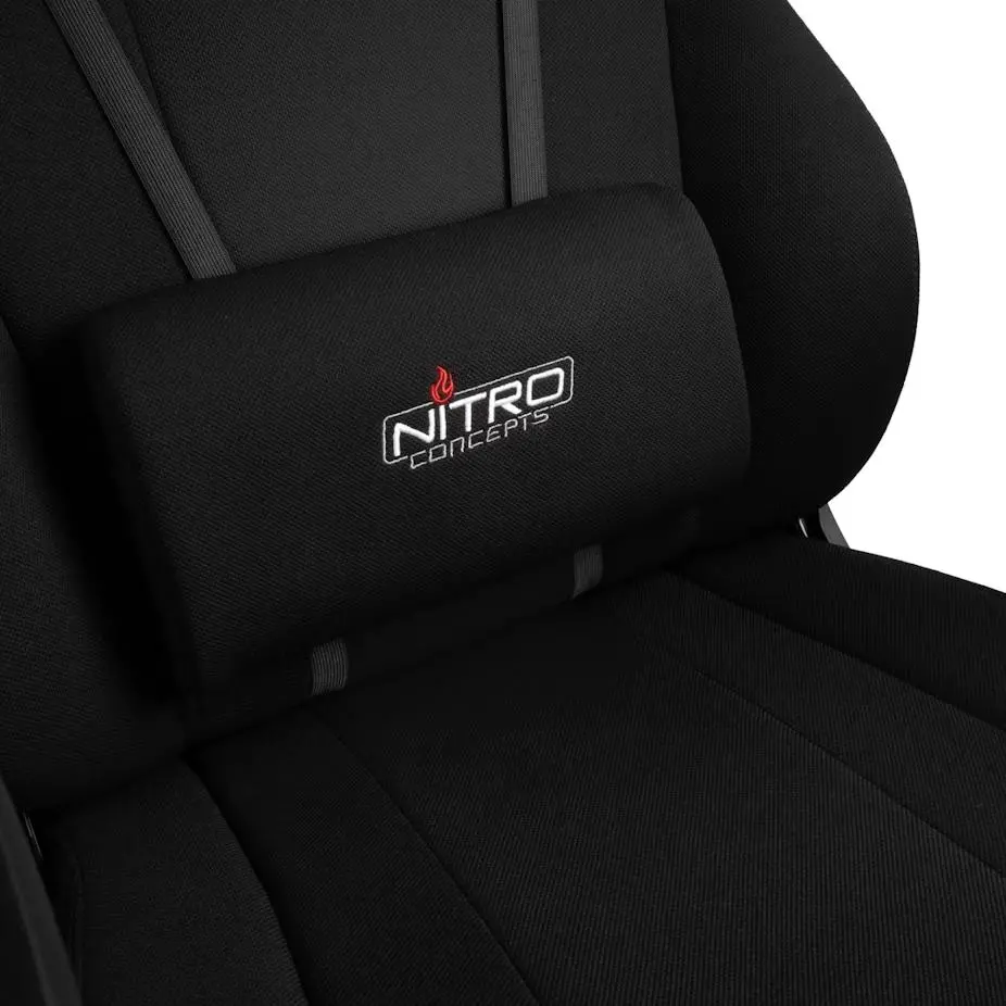 Fotel Nitro Concepts E250 Stealth Black Biurowy do 120kg Tkanina Czarny
