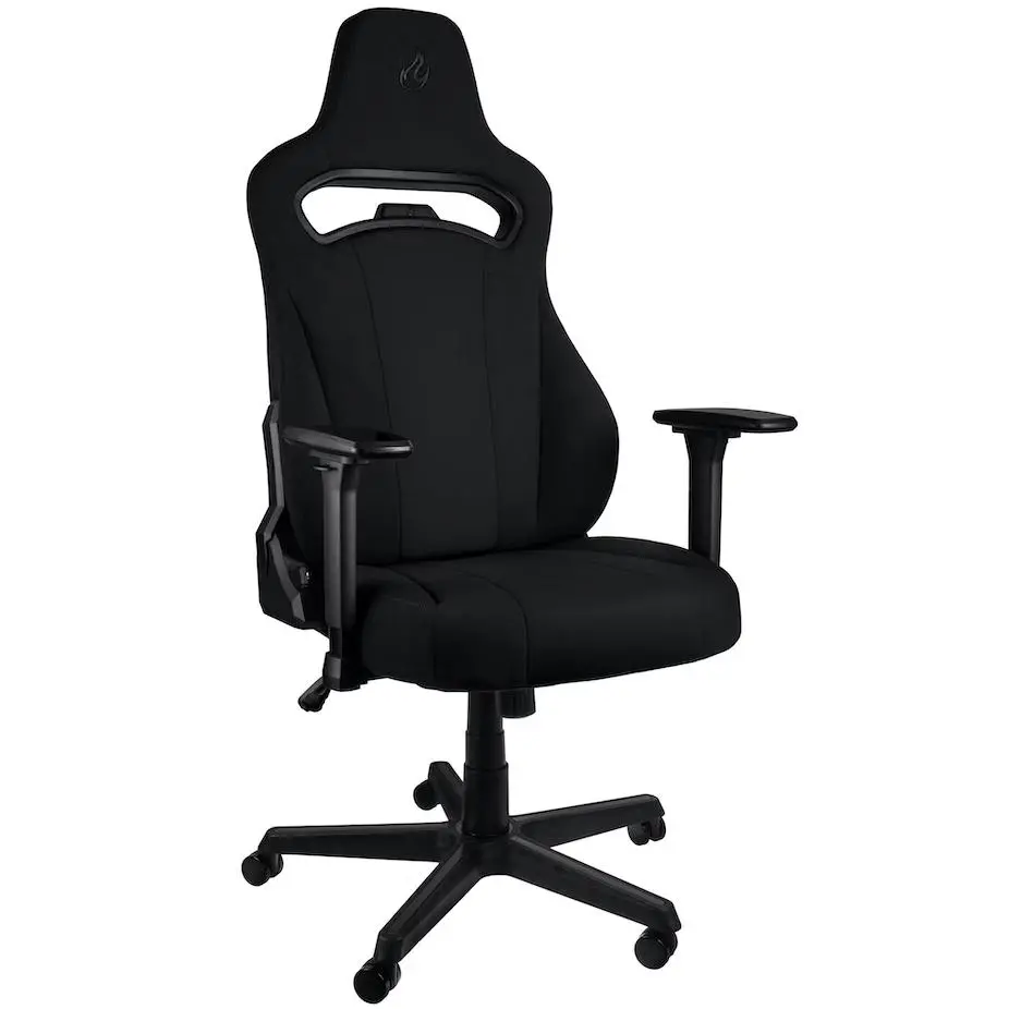 Fotel Nitro Concepts E250 Stealth Black Biurowy do 120kg Tkanina Czarny