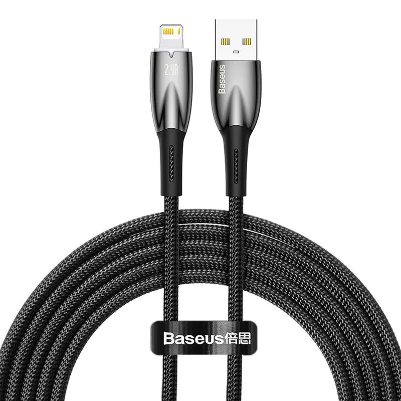 Kabel Baseus USB do Lightning Glimmer 2,4A 2m Czarny