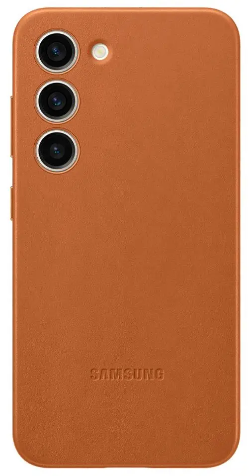 Etui Samsung Leather Cover do Galaxy S23 Kamelowy