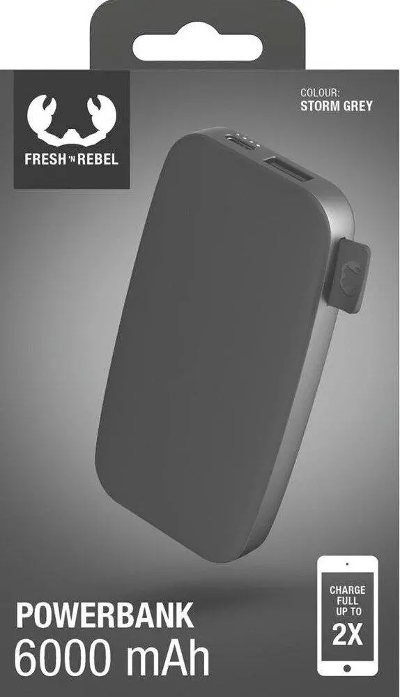 Powerbank Fresh 'n Rebel 2PB6100SG 6000mAh Storm grey