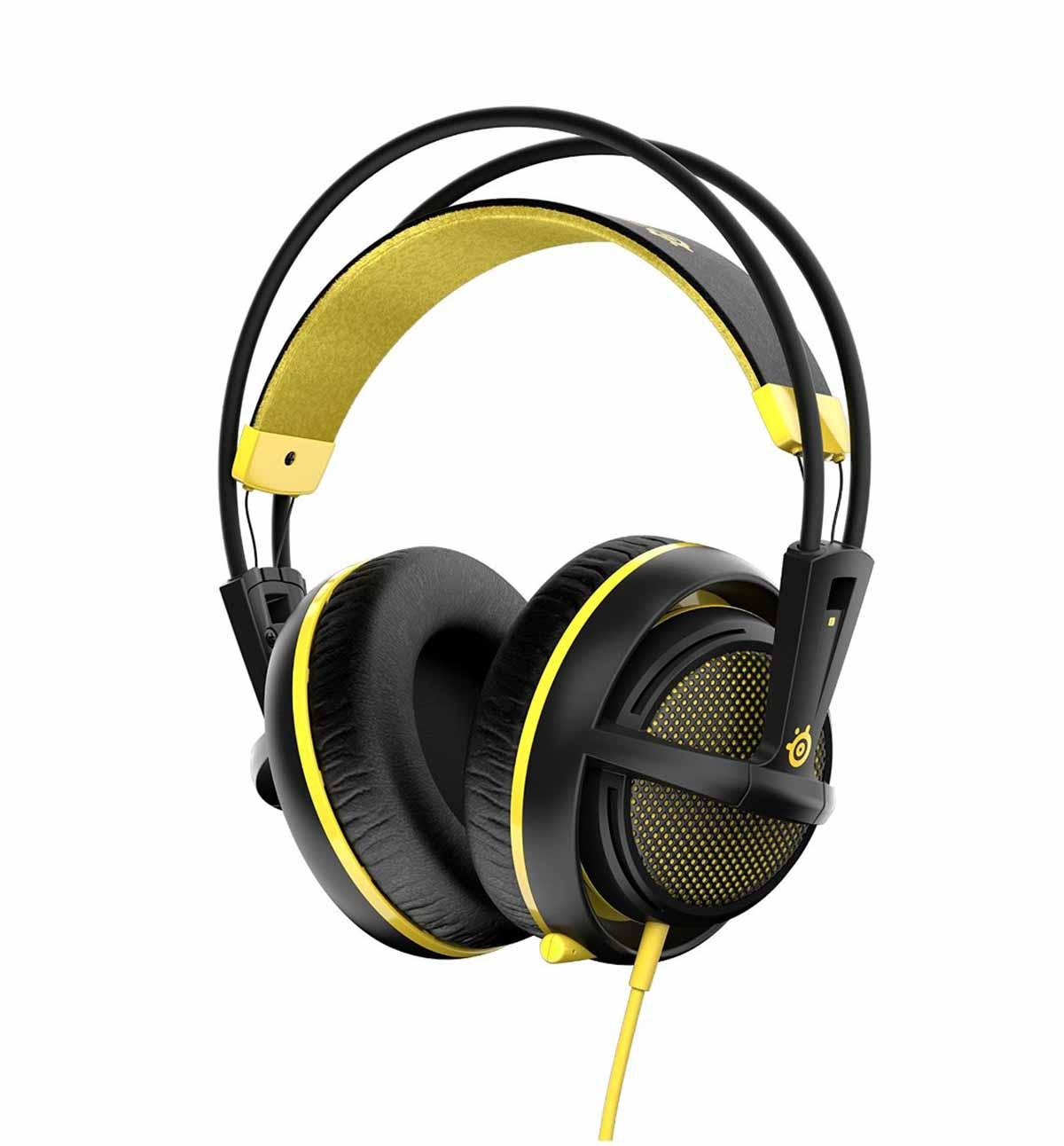 Słuchawki przewodowe z mikrofonem SteelSeries Siberia 200 - proton yellow