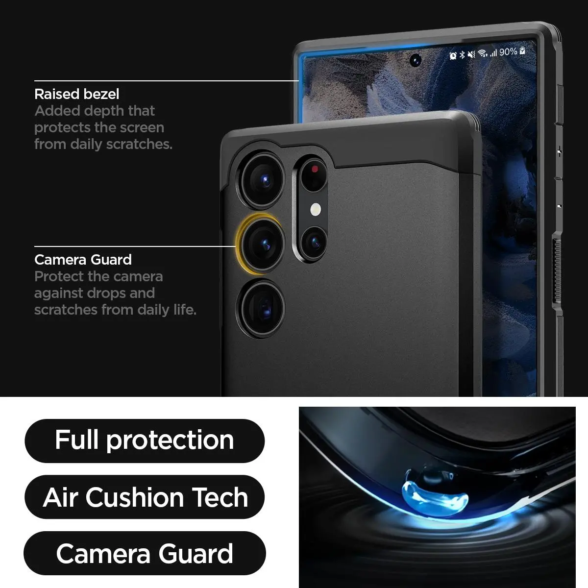 Etui Spigen Tough Armor do Galaxy S23 Ultra Czarny