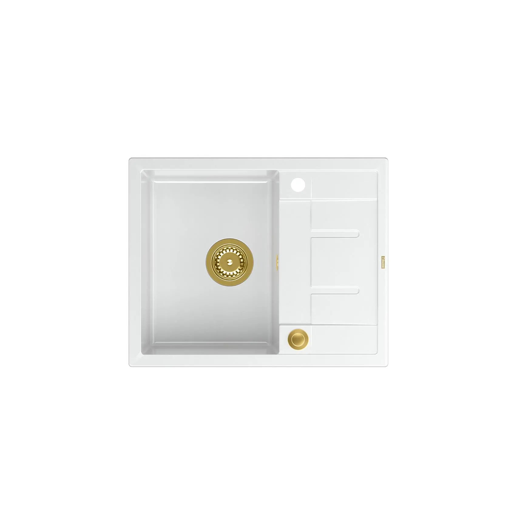 Zlewozmywak Quadron HB8210U1-G1 P2O Morgan 116 Granitowy Biały/Złoty