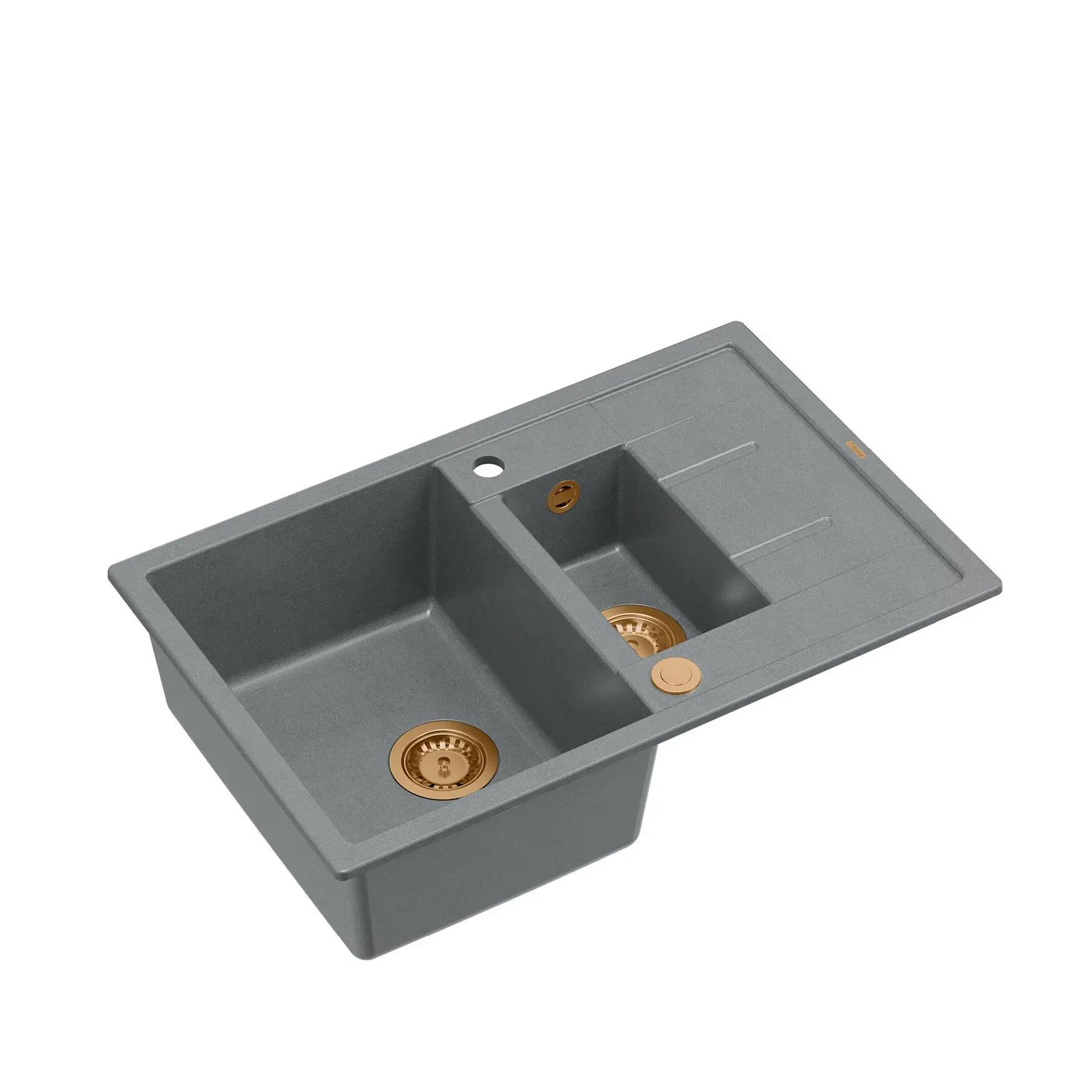 Zlewozmywak Quadron HB8224U5-C1 P2O Morgan 156 Granitowy Szary/Miedziany