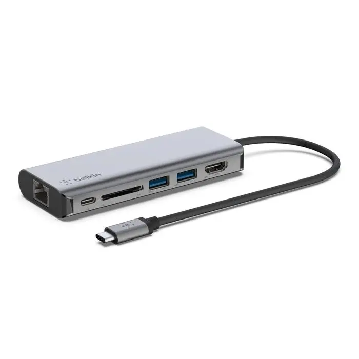 Hub USB Belkin USB-C 6w1 AVC008BTSGY Szary