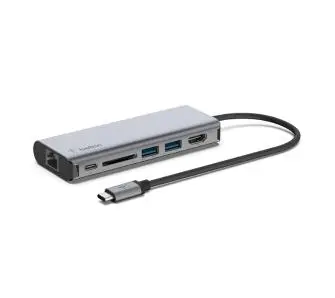 Hub USB Belkin USB-C 6w1 AVC008BTSGY Szary