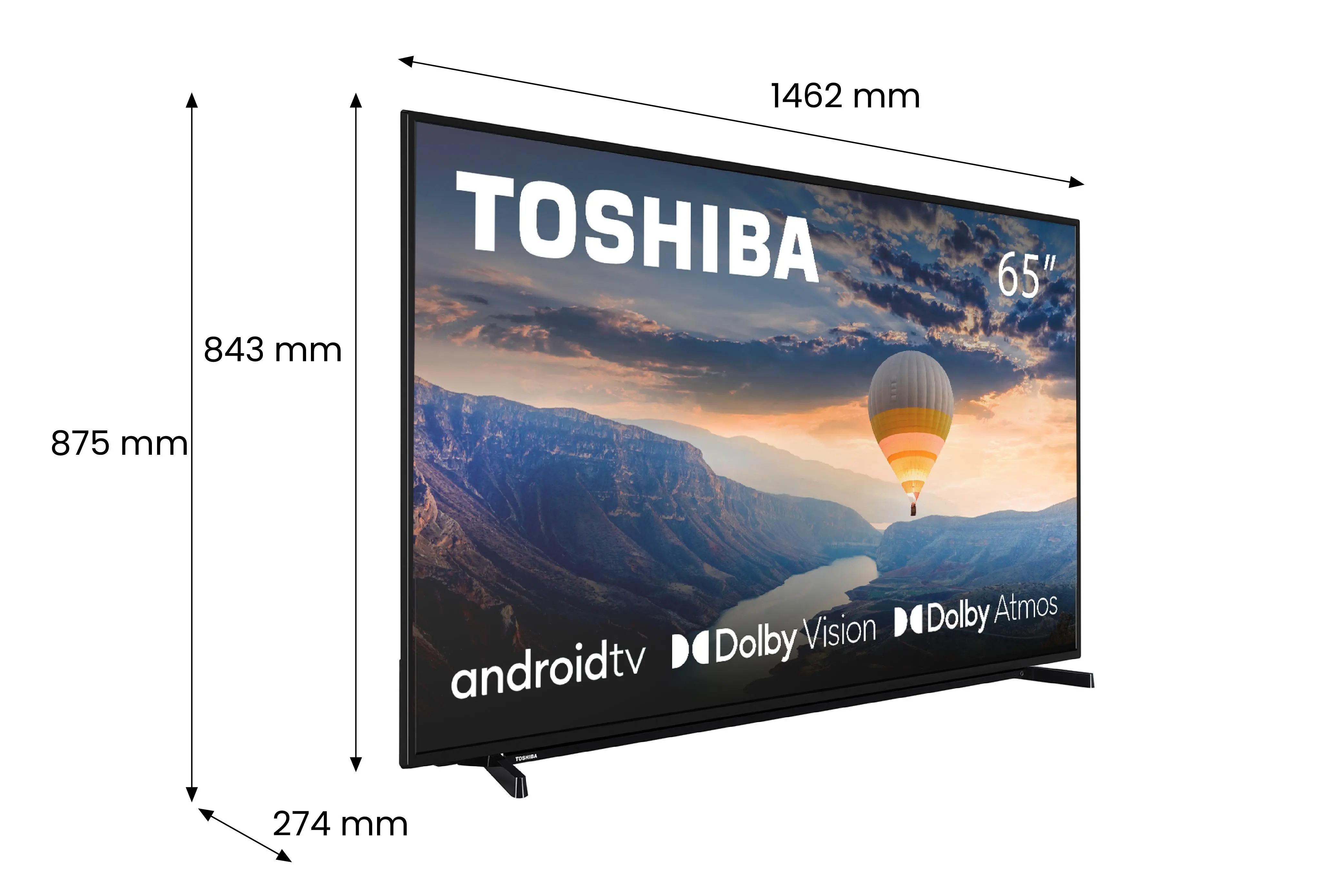 Telewizor Toshiba 65UA2263DG 65" LED 4K Android TV Dolby Vision Dolby Atmos DVB-T2