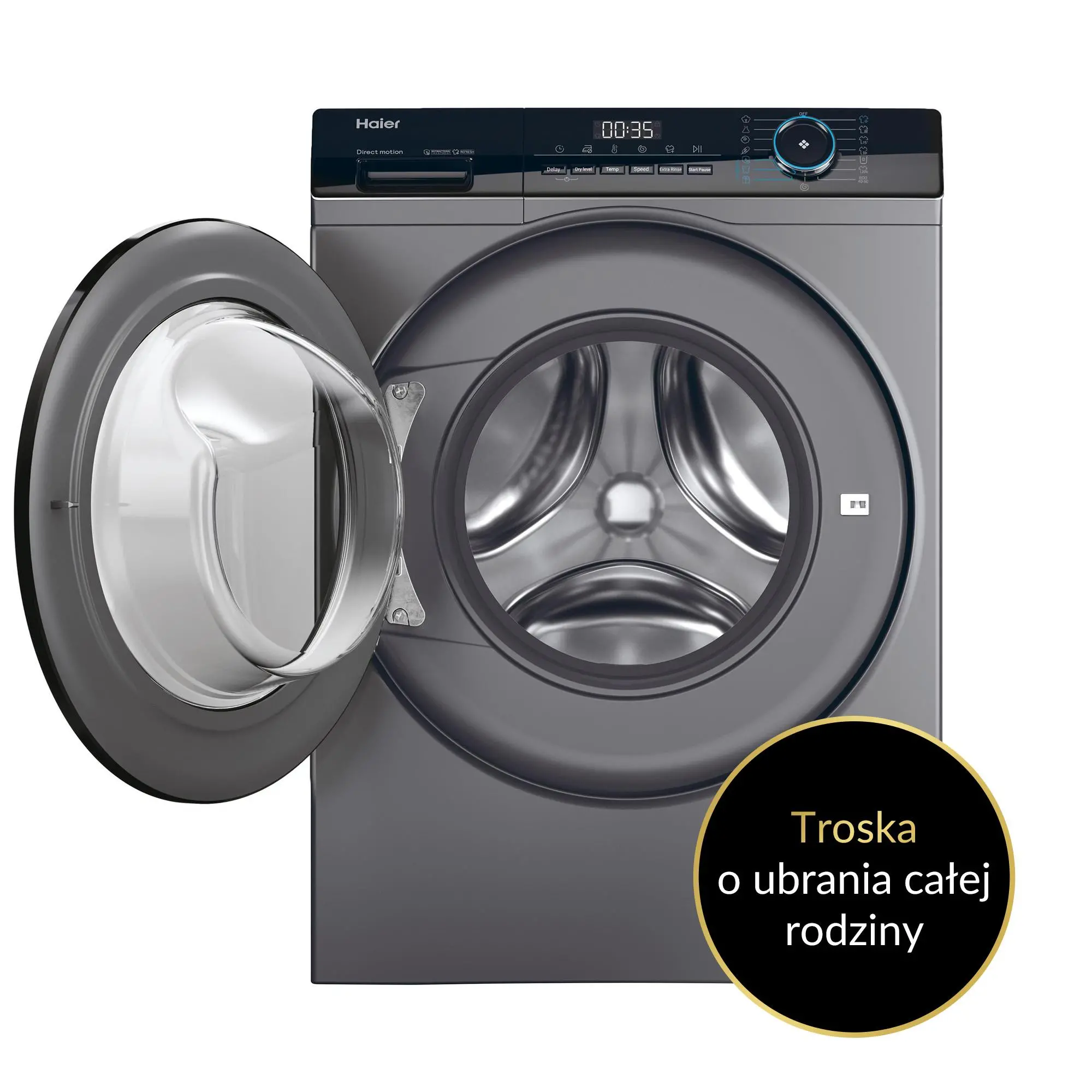 Pralko-suszarka Haier I-Pro 3 HWD80-B14939S8-S Silent Inverter 60cm 8kg/5kg