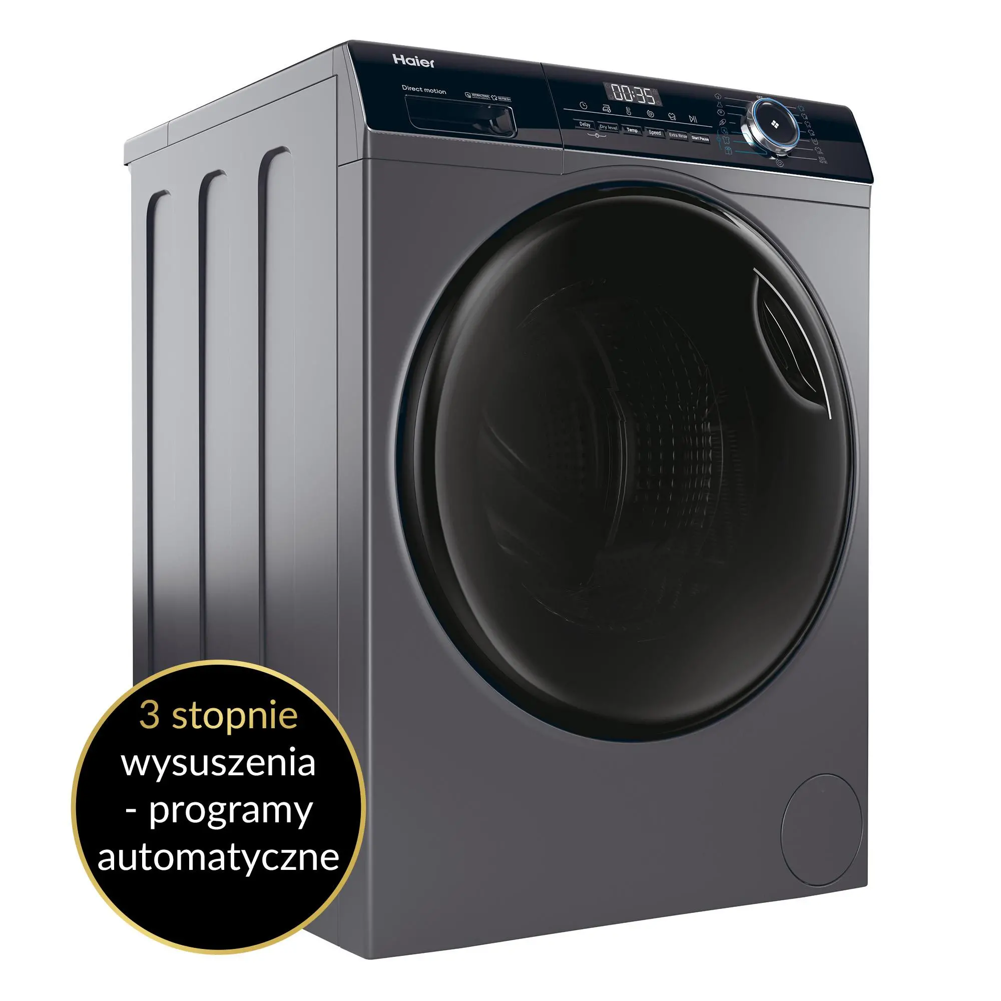 Pralko-suszarka Haier I-Pro 3 HWD80-B14939S8-S Silent Inverter 60cm 8kg/5kg