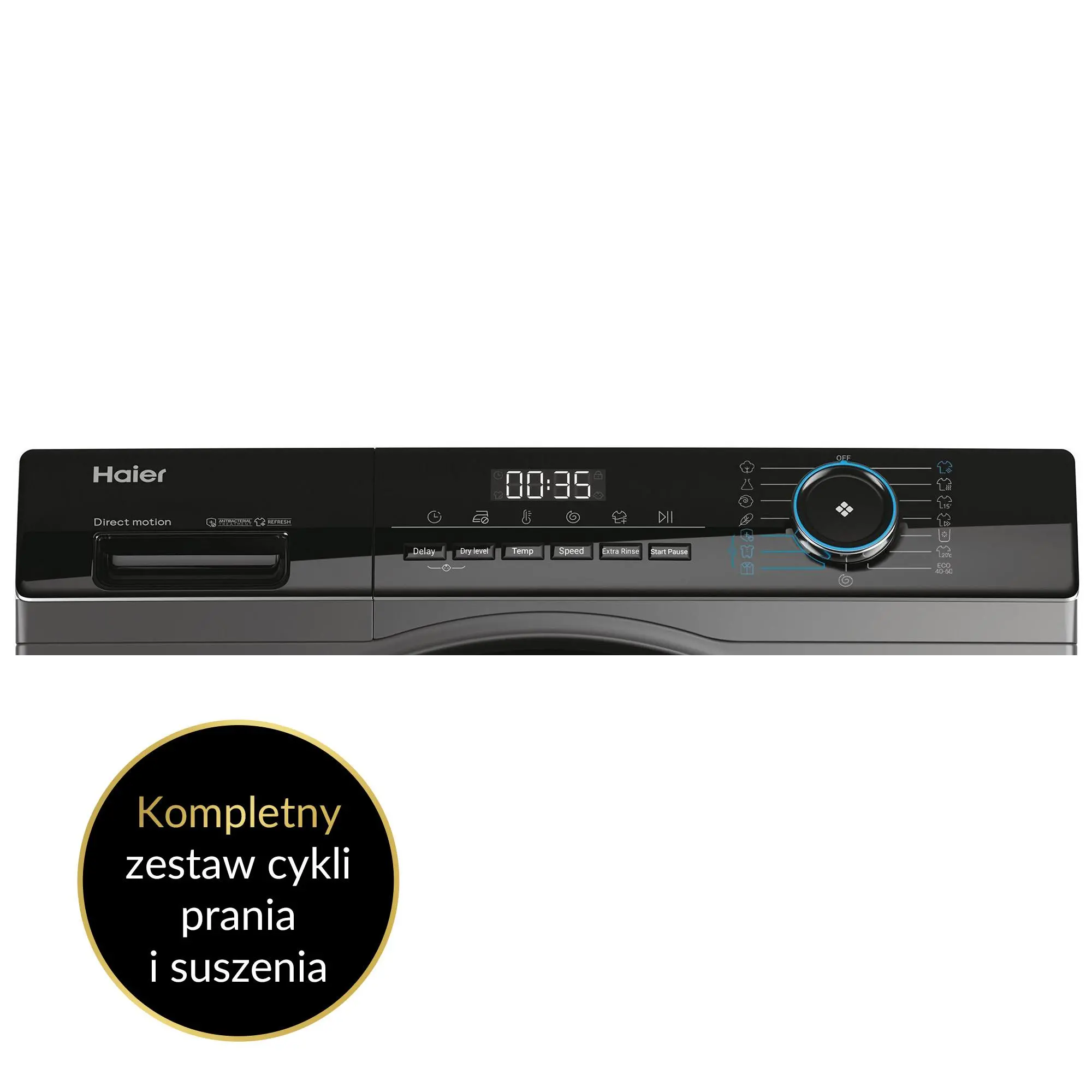 Pralko-suszarka Haier I-Pro 3 HWD80-B14939S8-S Silent Inverter 60cm 8kg/5kg