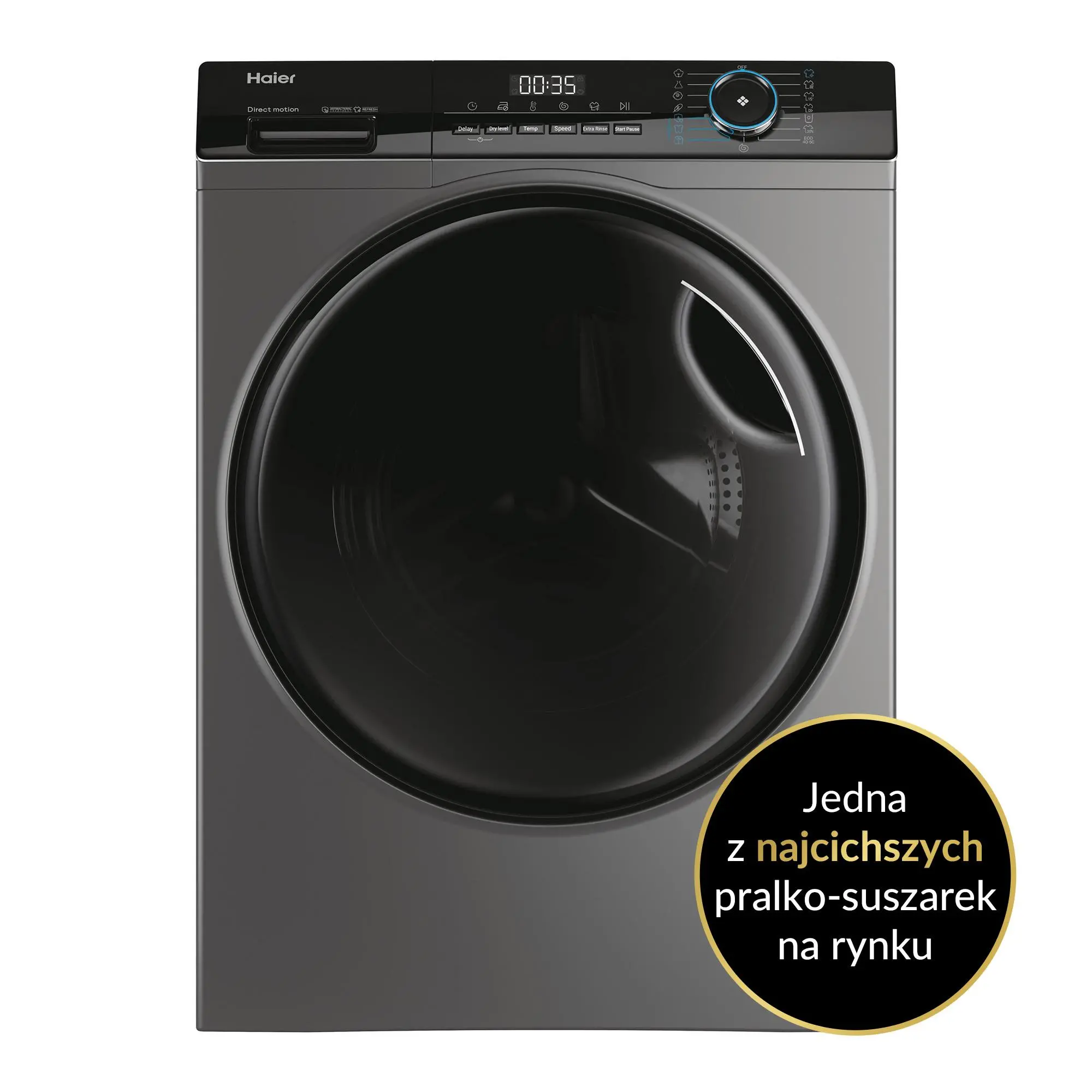 Pralko-suszarka Haier I-Pro 3 HWD80-B14939S8-S Silent Inverter 60cm 8kg/5kg