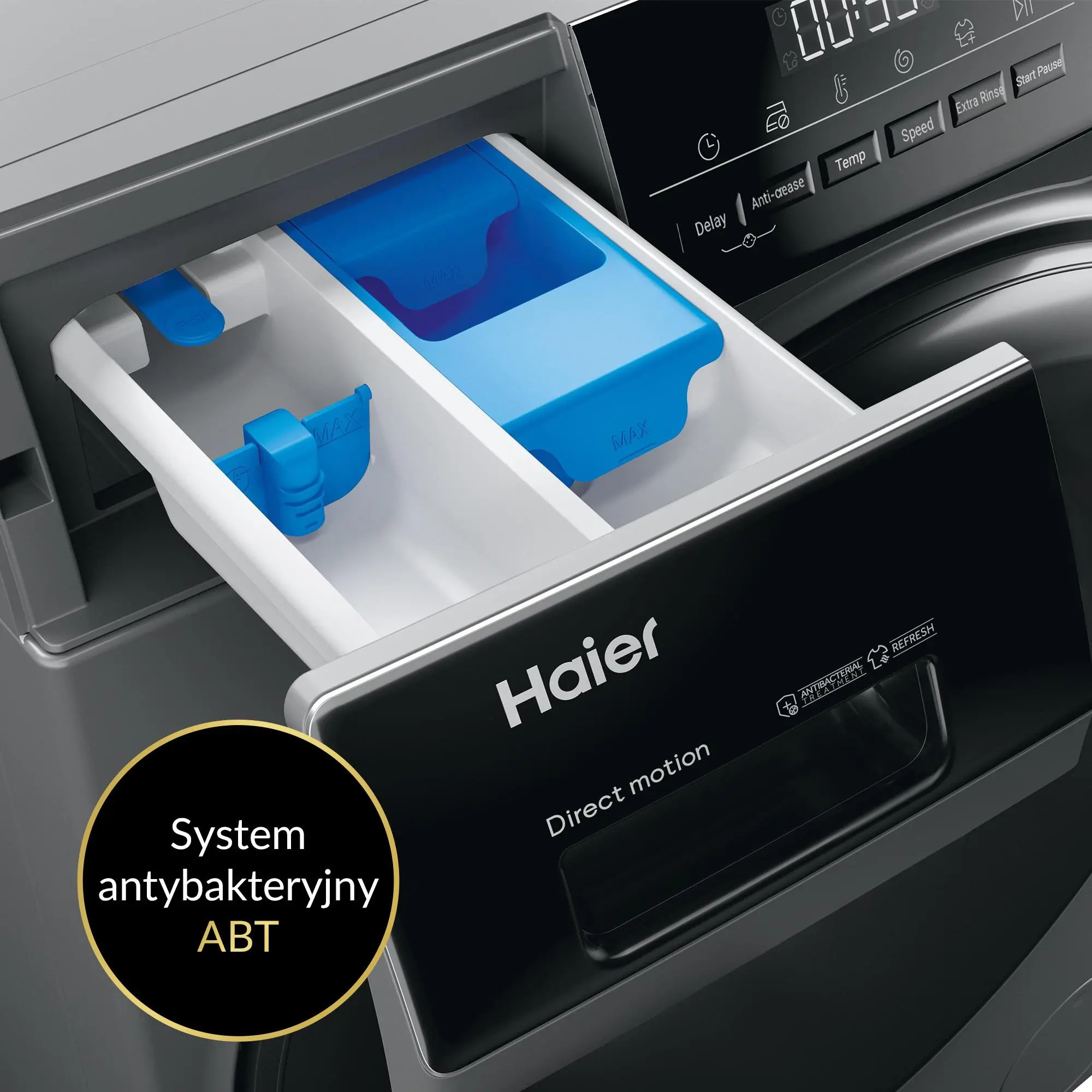 Pralko-suszarka Haier I-Pro 3 HWD80-B14939S8-S Silent Inverter 60cm 8kg/5kg
