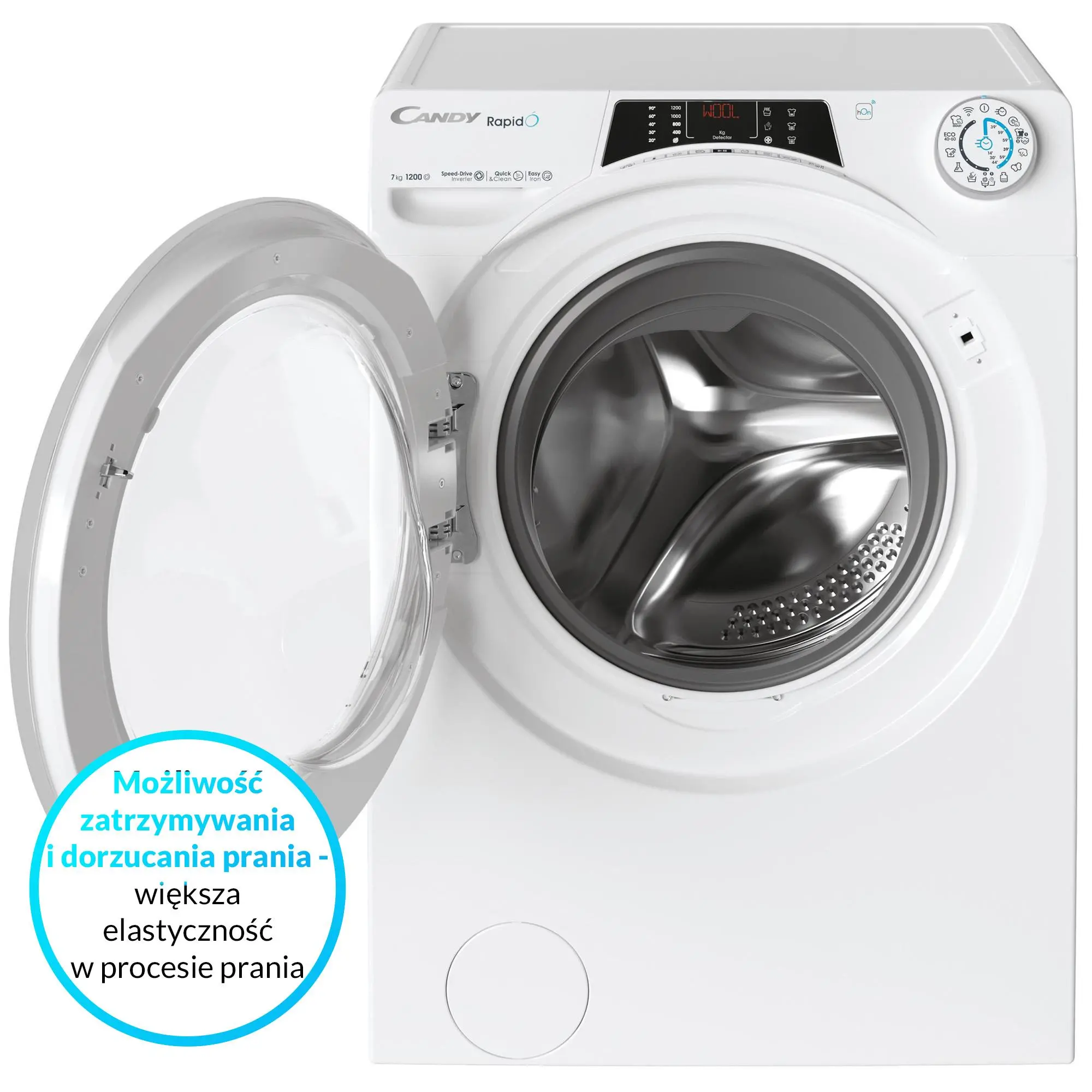 Pralka Candy RapidO RO4 1274DWMT/1-S Slim 7kg 1200obr/min Zdalne sterowanie