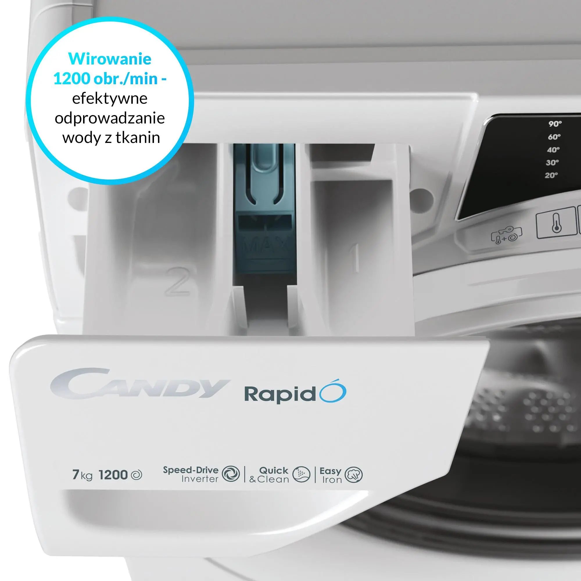 Pralka Candy RapidO RO4 1274DWMT/1-S Slim 7kg 1200obr/min Zdalne sterowanie