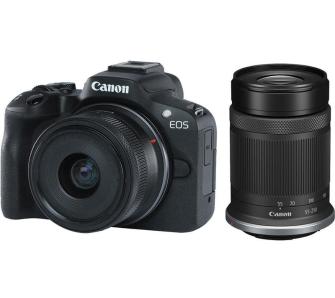 Aparat Canon EOS R50 + RF-S 18-45 mm f/4.5-6.3 IS STM + 55-210 mm f/5-7.1 IS STM