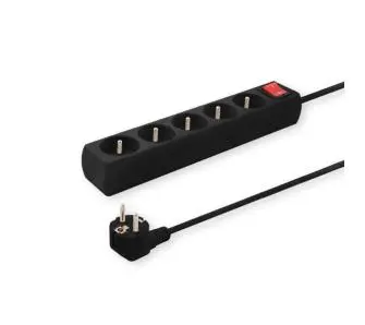 Przedłużacz Savio LZ-01 5 gniazd 1,5m Czarny