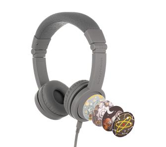 Słuchawki przewodowe BuddyPhones Explore Plus - dla dzieci - nauszne - szary