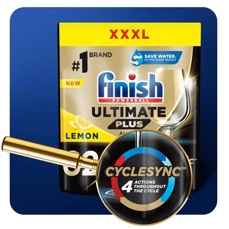 Kapsułki do zmywarki Finish Ultimate Plus Lemon 62szt.