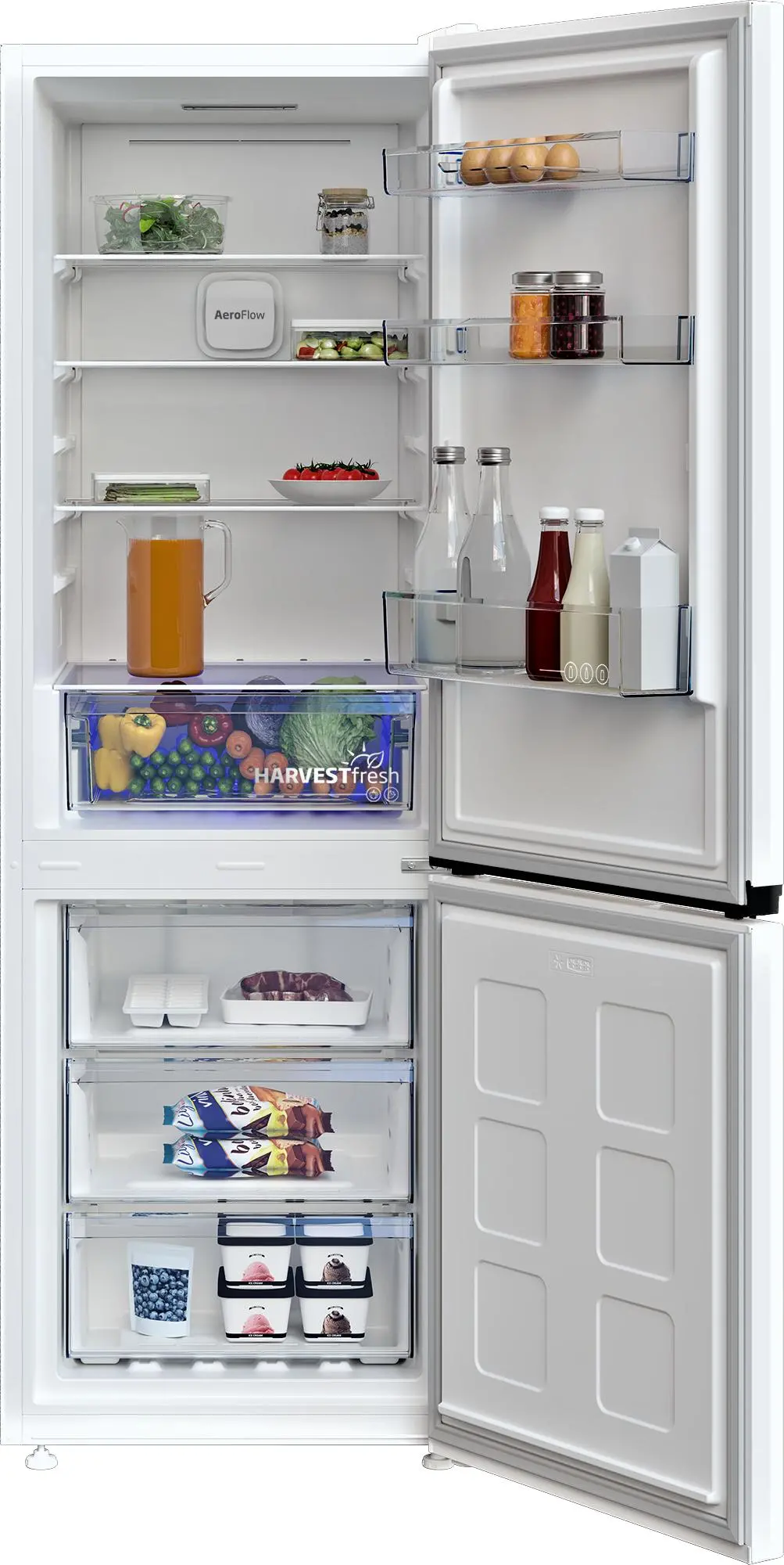 Lodówka Beko b300 B3RCNA344HW Pełny No Frost 180cm Komora świeżości Biały