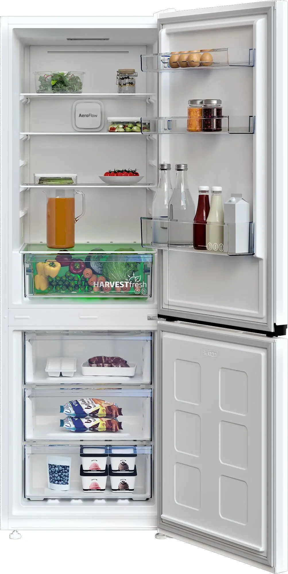 Lodówka Beko b300 B3RCNA344HW Pełny No Frost 180cm Komora świeżości Biały