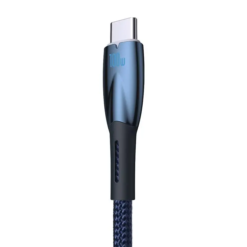 Kabel Baseus USB-C Glimmer 100W 1m Niebieski