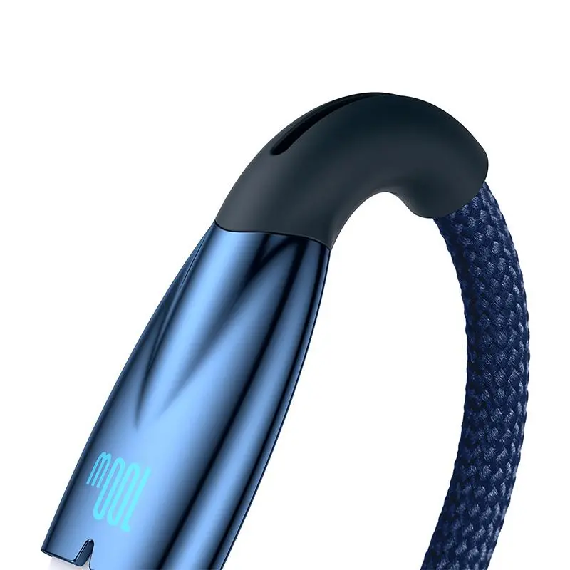 Kabel Baseus USB-C Glimmer 100W 1m Niebieski