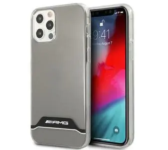 Etui Mercedes-Benz Electroplate Black&White AMHCP12MTCBW do iPhone 12 /12 Pro