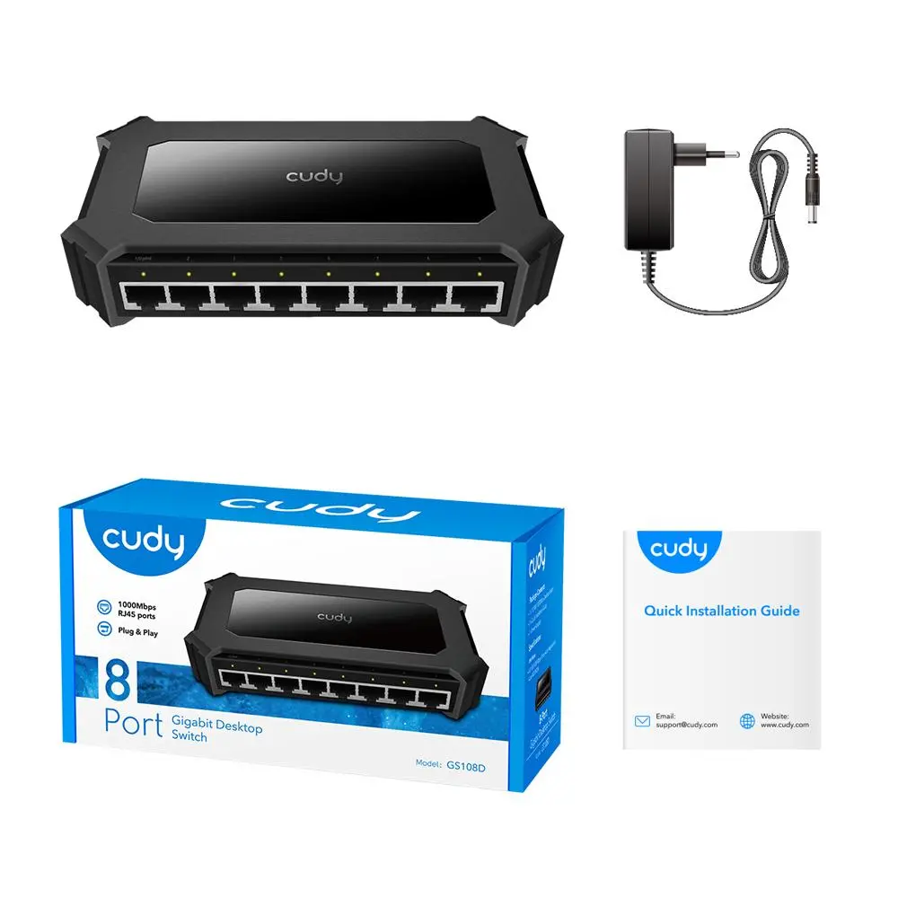 Switch Cudy GS108D Czarny