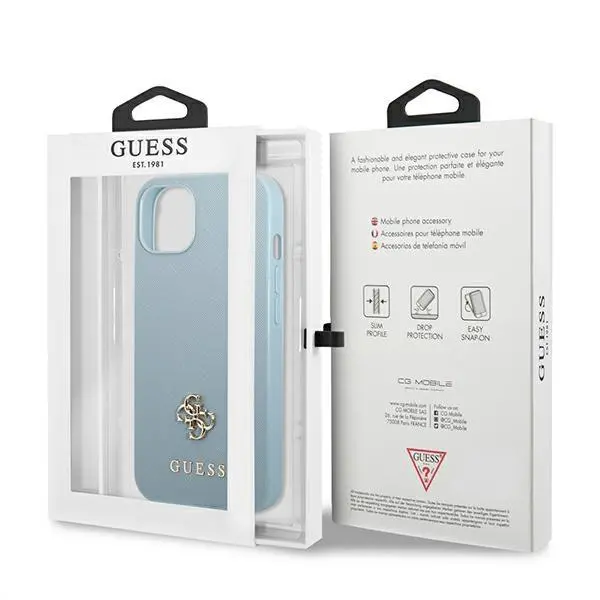 Etui Guess Saffiano 4G Small Metal Logo GUHCP13SPS4MB do iPhone 13 mini