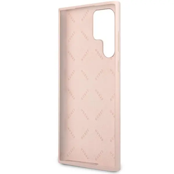Etui Guess Silicone Script Metal Logo GUHCS23LLSLMGPP do Samsung Galaxy S23 Ultra