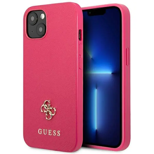 Etui Guess Saffiano 4G Small Metal Logo GUHCP13SPS4MF do iPhone 13 mini