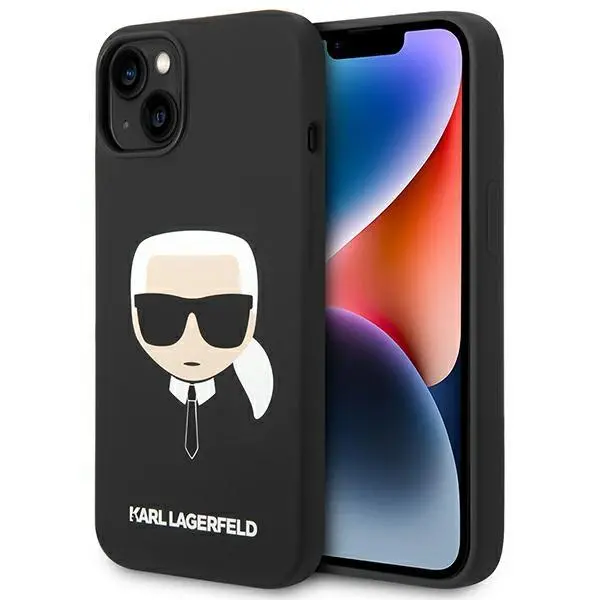 Etui Karl Lagerfeld Silicone Karl`s Head Magsafe KLHMP14MSLKHBK do iPhone 14 Plus