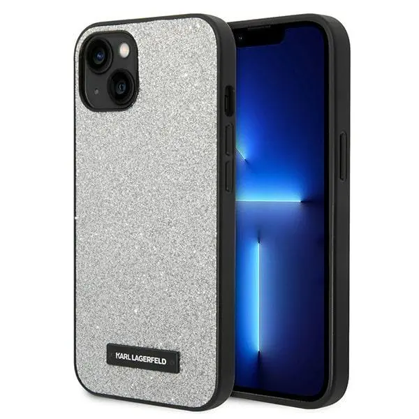 Etui Karl Lagerfeld Glitter Plaque Logo KLHCP14MG2ELS do iPhone 14 Plus