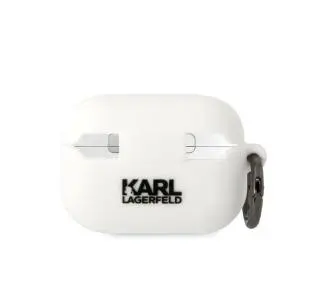 Etui na słuchawki Karl Lagerfeld Silicone Karl Head 3D do AirPods Pro 2 Biały