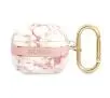 Etui na słuchawki Guess Marble Strap Collection do AirPods 3 Różowo-biały