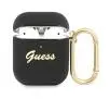 Etui na słuchawki Guess Saffiano Script Metal Collection GUA2SASMK do AirPods Czarny