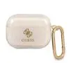 Etui na słuchawki Guess Glitter Collection do AirPods Pro Przezroczysty/Złoty