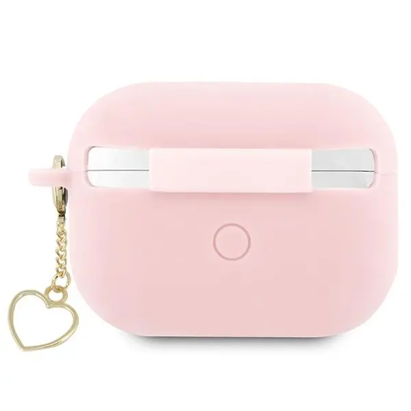 Etui na słuchawki Guess Silicone Charm Heart Collection GUAP2LSCHSP do AirPods Pro 2 Rózowy