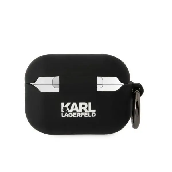 Etui na słuchawki Karl Lagerfeld Silicone Karl Head 3D do AirPods Pro 2 Czarny