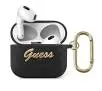 Etui na słuchawki Guess Saffiano Script Metal Collection GUA3SASMK do AirPods 3 Czarny