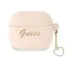 Etui na słuchawki Guess Silicone Charm Heart Collection do AirPods 3 Różowy