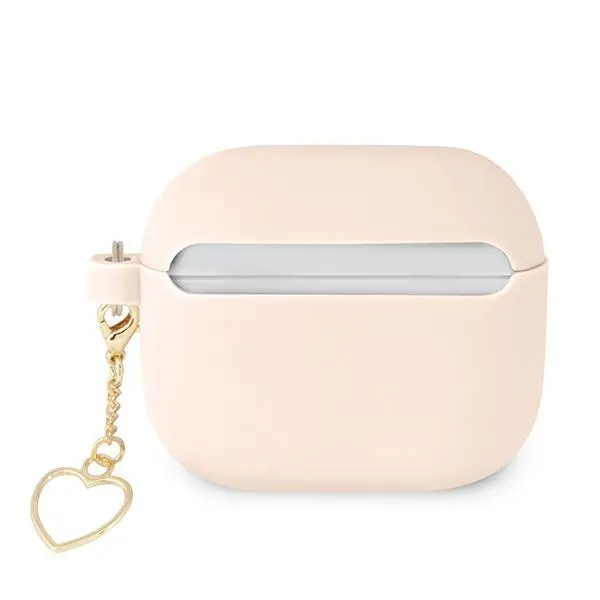 Etui na słuchawki Guess Silicone Charm Heart Collection do AirPods 3 Różowy