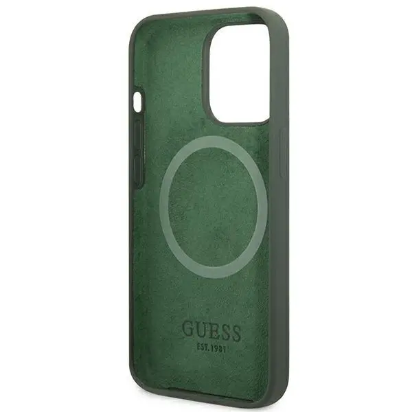Etui Guess Silicone Logo Plate MagSafe GUHMP13XSPLA do iPhone 13 Pro Max