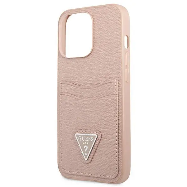 Etui Guess Saffiano Triangle Logo Cardslot GUHCP13XPSATPP do iPhone 13 Pro Max
