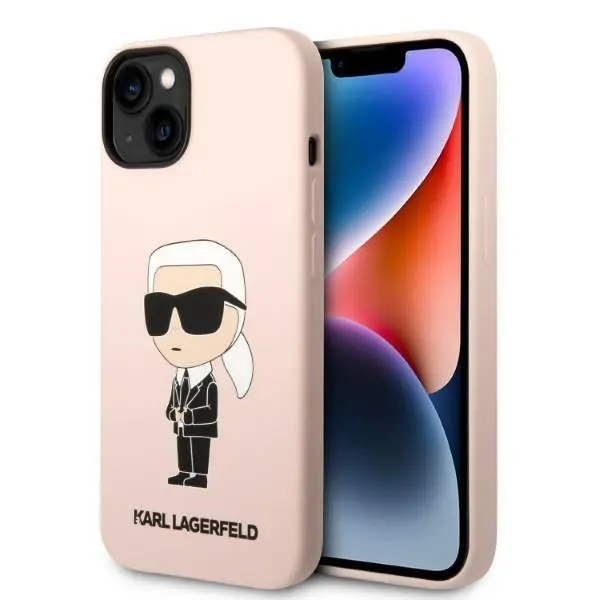 Etui Karl Lagerfeld Silicone Ikonik Magsafe KLHMP14SSNIKBCP do iPhone 14