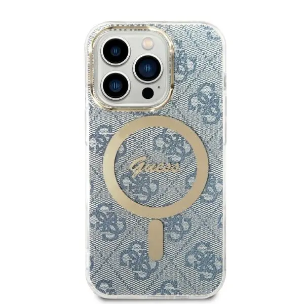 Zestaw Guess GUBPP14XH4EACSB  ładowarka indukcyjna + etui 4G Print MagSafe do iPhone 14 Pro Max