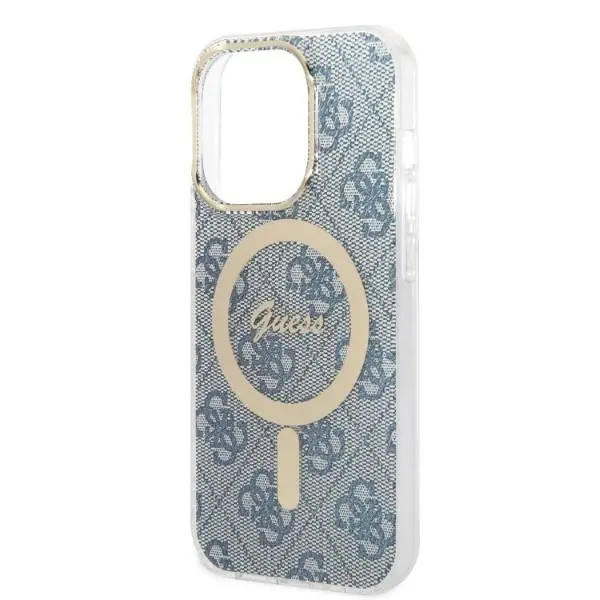 Zestaw Guess GUBPP14XH4EACSB  ładowarka indukcyjna + etui 4G Print MagSafe do iPhone 14 Pro Max