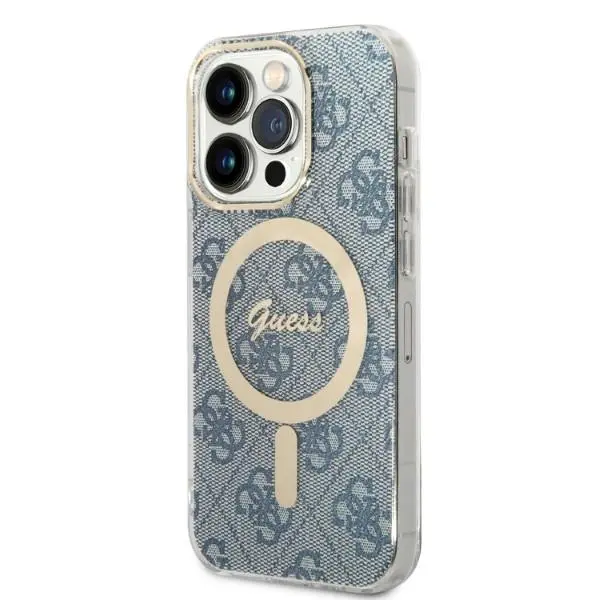 Zestaw Guess GUBPP14XH4EACSB  ładowarka indukcyjna + etui 4G Print MagSafe do iPhone 14 Pro Max